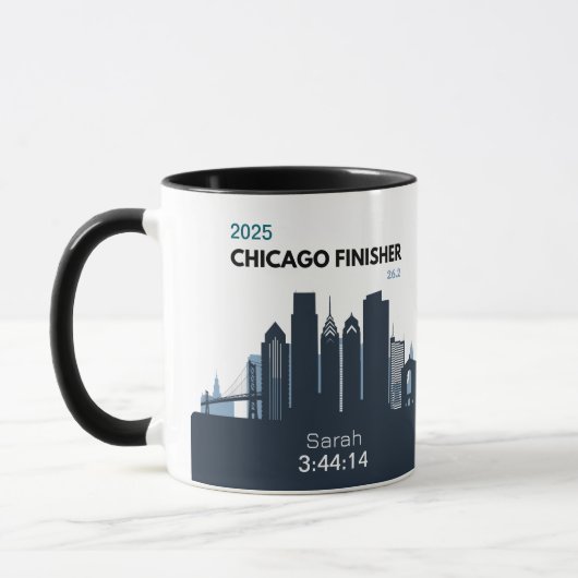 Persoonlijk geschenk voor Chicago Marathon-deelnem Mok (Links)