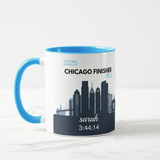 Persoonlijk geschenk voor Chicago Marathon-deelnem Mok (Links)
