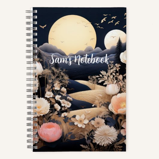 Persoonlijk geschenk voor de Midnight Boho-tuin Notitieboek (Voorkant)