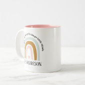 Persoonlijk Geschenk voor Docenten, Aangepaste Ges Tweekleurige Koffiemok (Voorkant links)