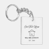 Persoonlijk Geschenk voor Eerste Huis Makelaar bij Sleutelhanger (Voorkant Links)