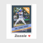 Persoonlijk Geschenk Voor Honkbalspeler Donkerblau Sticker (Vel)