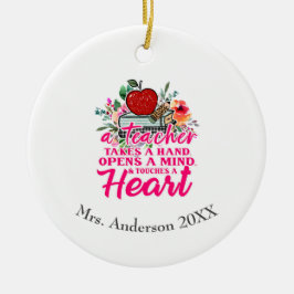 Persoonlijk Geschenk Voor Leraar 'Leraar Neemt Han Keramisch Ornament