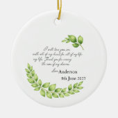 Persoonlijk geschenk voor moeder van de bruidegom keramisch ornament (Voorkant)