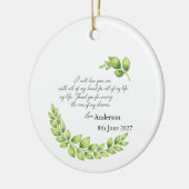 Persoonlijk geschenk voor moeder van de bruidegom keramisch ornament (Links)