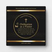 Persoonlijk geschenk voor pas gewijde pastor fotoplaat (Voorkant)