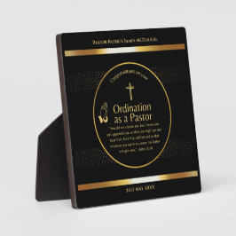 Persoonlijk geschenk voor pas gewijde pastor fotoplaat