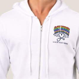 Persoonlijk geschenk voor regengroene verpleegster hoodie