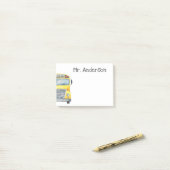 Persoonlijk geschenk voor schoolbuschauffeur post-it® notes (Op bureau)