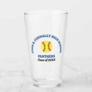Persoonlijk geschenk voor softbalspeler op de midd glas