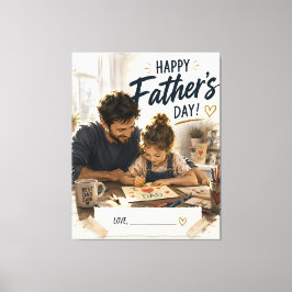 Persoonlijk geschenk voor vader en dochter op canv canvas afdruk