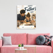 Persoonlijk geschenk voor vader en dochter op canv canvas afdruk (Insitu (Woonkamer))