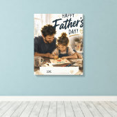 Persoonlijk geschenk voor vader en dochter op canv canvas afdruk (Insitu (Houten vloer))