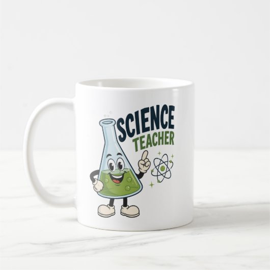 Persoonlijk geschenk voor wetenschapsleraar koffiemok (Links)