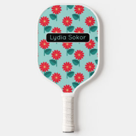 Persoonlijk geschilderd bloemendesign pickleball-p pickleball paddle