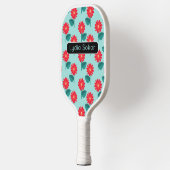 Persoonlijk geschilderd bloemendesign pickleball-p pickleball paddle (Links)