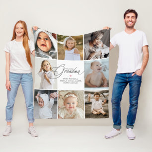 Persoonlijk Geschreven Houd Van Jou Oma 8-Foto Fleece Deken
