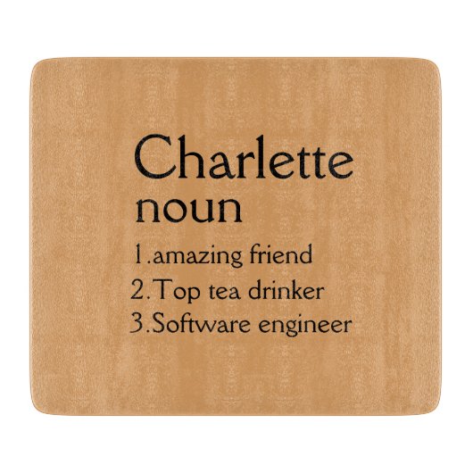 Persoonlijk gesneden snijplank Trouw Charcuterie C (Voorkant)