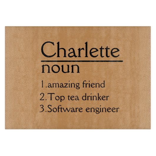 Persoonlijk gesneden snijplank Trouw Charcuterie S (Voorkant)