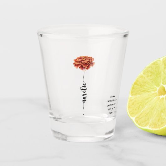 Persoonlijk gespiegeld glas Fleur Naissance Oillet (Voorkant)