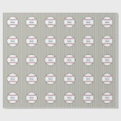 Persoonlijk gestreept honkbal inpakpapier (Vlak)