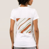 Persoonlijk gestreepte oranje kat middelbare schoo t-shirt (Achterkant)