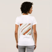 Persoonlijk gestreepte oranje kat middelbare schoo t-shirt (Achterkant volledig)