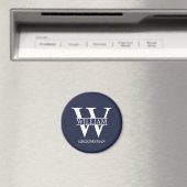 Persoonlijk getailleerde bruidsjonker monogram & n magneet (Insitu (Vaatwasser))