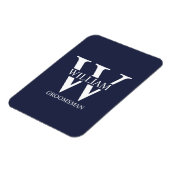 Persoonlijk getailleerde bruidsjonker monogram & n magneet (Linkerzijde)