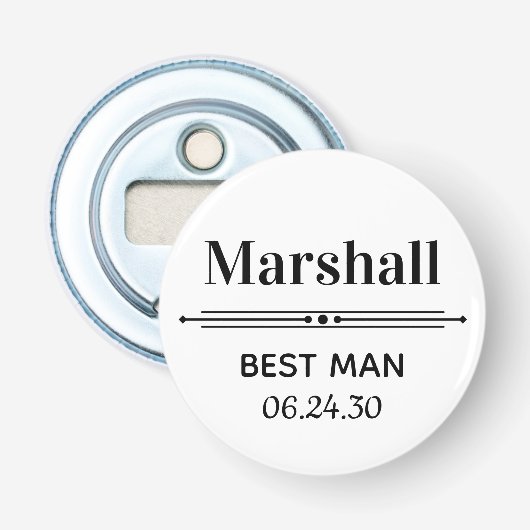 Persoonlijk Getuige Button Flesopener (Voorkant)