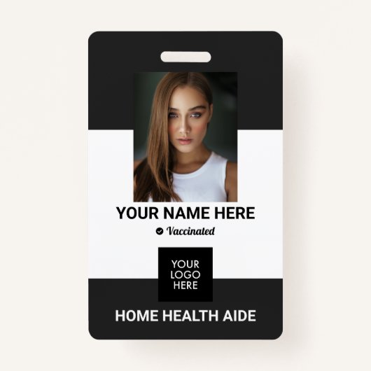 Persoonlijk gevaccineerd Home Health-logo Badge (Voorkant)