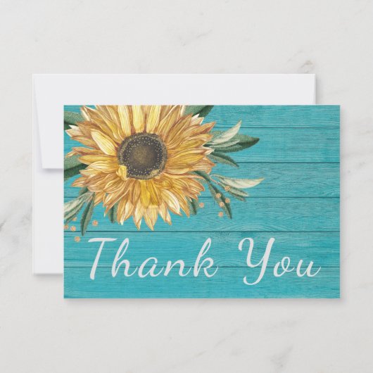 Persoonlijk gevoel voor aangepaste rustige zonnebl bedankkaart (Achterkant)