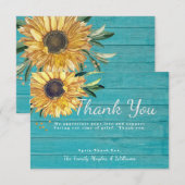 Persoonlijk gevoel voor aangepaste rustige zonnebl bedankkaart (Voorkant / Achterkant)