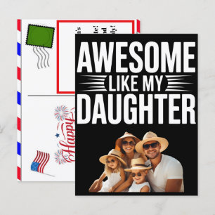 Persoonlijk Geweldig Zoals Mijn Dochter Familie Tr Feestdagenkaart