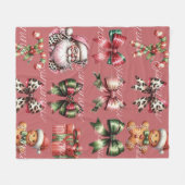 Persoonlijk gezellig kerstpatroon fleece deken (Voorkant (Horizontaal))