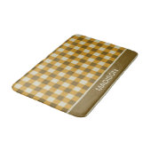Persoonlijk Gingham-patroon Badmat (Gekanteld)