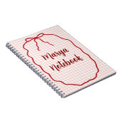 Persoonlijk Gingham Spiraal Notitieboek | Aangepas (Rechterzijde)