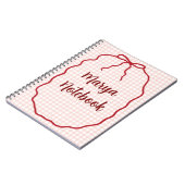 Persoonlijk Gingham Spiraal Notitieboek | Aangepas (Linkerzijde)