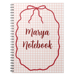 Persoonlijk Gingham Spiraal Notitieboek | Aangepas