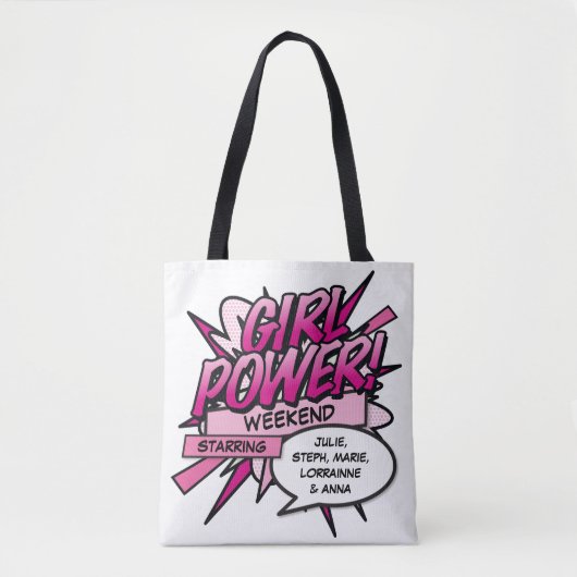 Persoonlijk GIRL POWER Meidenweekend Tote Bag (Voorkant)