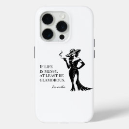 Persoonlijk glamour stijl citaat ontwerp iPhone 15 pro case