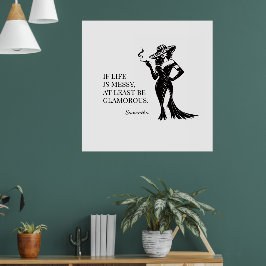 Persoonlijk glamour stijl citaat ontwerp poster