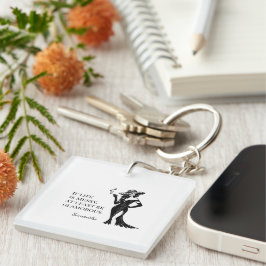 Persoonlijk glamour stijl citaat ontwerp sleutelhanger