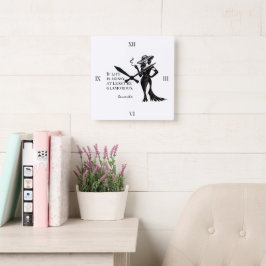 Persoonlijk glamour stijl citaat ontwerp wandklok
