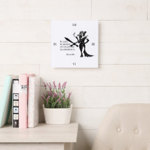 Persoonlijk glamour stijl citaat ontwerp wandklok