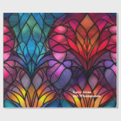 Persoonlijk glas-in-lood kerstfeest cadeaupapier (Vlak)