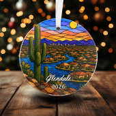 Persoonlijk Glendale, Arizona, Gebrandschilderd Gl Ornament