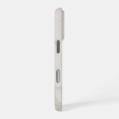 Persoonlijk glinsterend stoffig zwart en wit marme iPhone hoesje (Rechterkant)