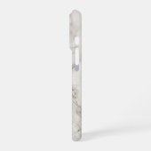 Persoonlijk glinsterend stoffig zwart en wit marme iPhone hoesje (Linkerkant)