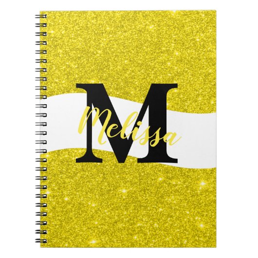 Persoonlijk glitter notitieboek (Voorkant)